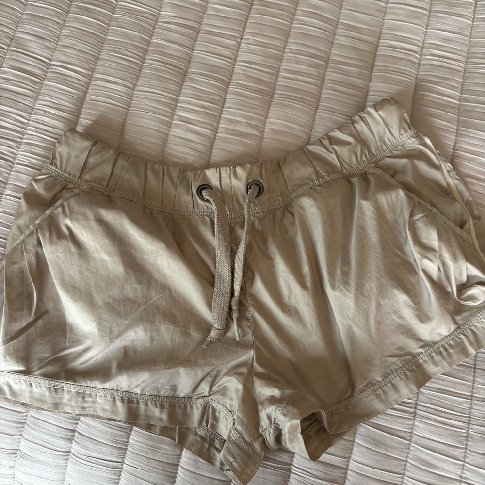 Adidas by Stella McCartney Beige Athletic Drawstring Shorts